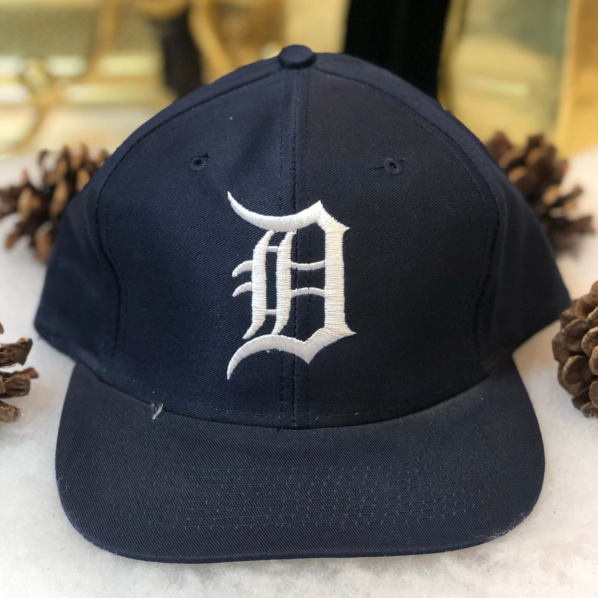 Vintage Deadstock NWOT MLB Detroit Tigers Logo 7 Twill Snapback Hat