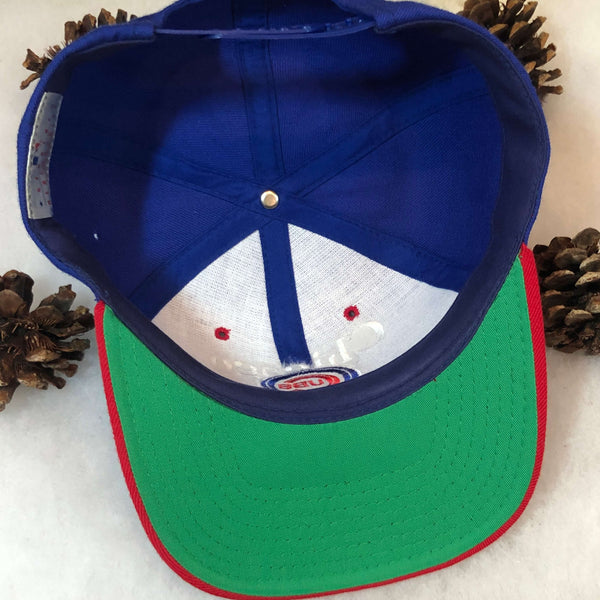 Vintage MLB Chicago Cubs Twins Enterprise Wool Bar Line Snapback Hat