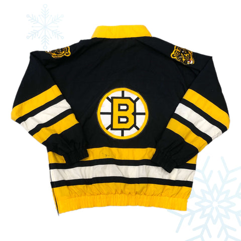Vintage NHL Boston Bruins Apex One 3/4 Zip-Up Pullover Jacket (L)