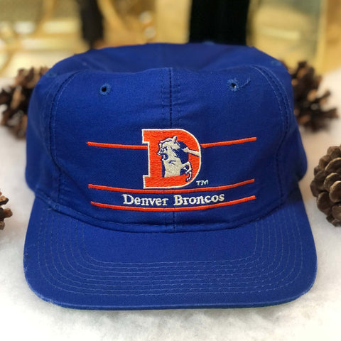 Vintage NFL Denver Broncos Annco Split Bar Twill Snapback Hat