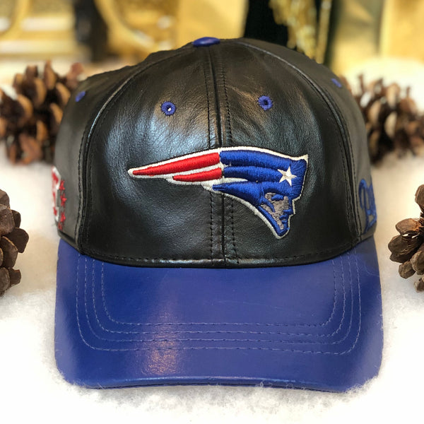 Vintage NFL New England Patriots Logo Athletic Leather Strapback Hat