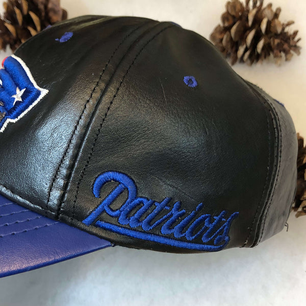 Vintage NFL New England Patriots Logo Athletic Leather Strapback Hat
