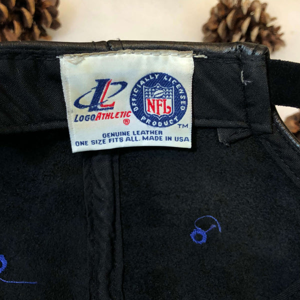 Vintage NFL New England Patriots Logo Athletic Leather Strapback Hat