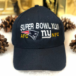 NFL Super Bowl XLVI New England Patriots New York Giants Wool Strapback Hat