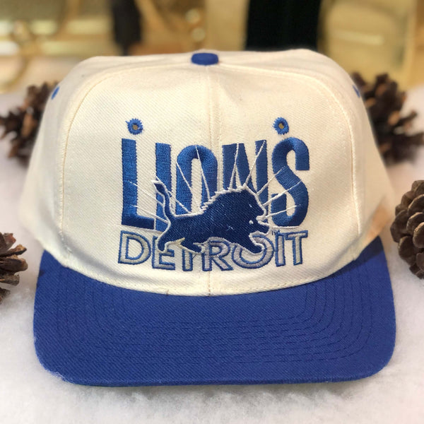 Vintage NFL Detroit Lions Signatures Burst Wool Snapback Hat