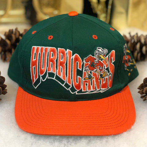 Vintage NCAA Miami Hurricanes The G Cap Wave Twill Snapback Hat