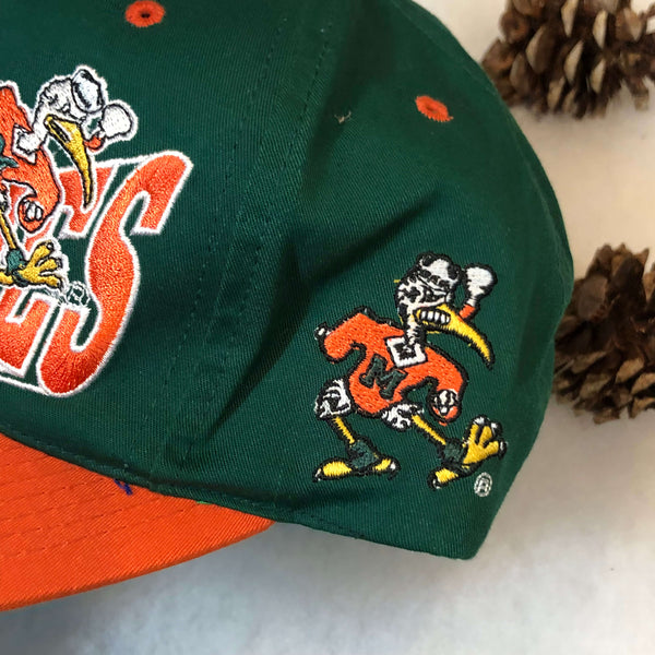 Vintage NCAA Miami Hurricanes The G Cap Wave Twill Snapback Hat