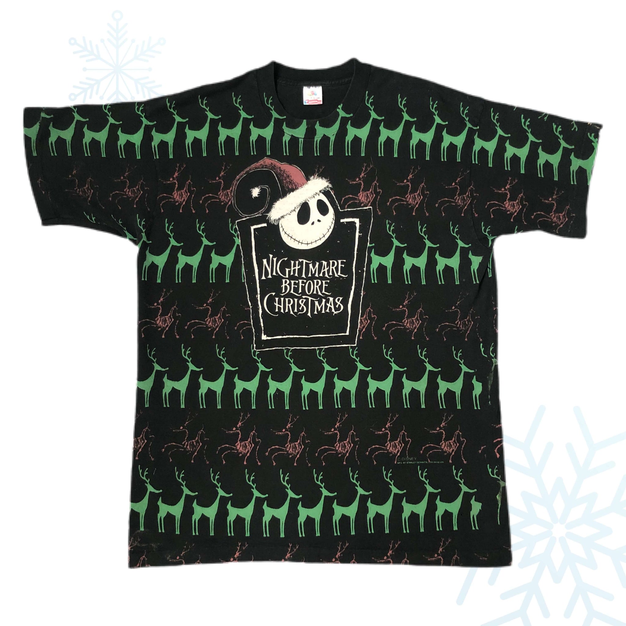 Vintage Disney The Nightmare Before Christmas Stanley DeSantis All Over Print T-Shirt (XL)