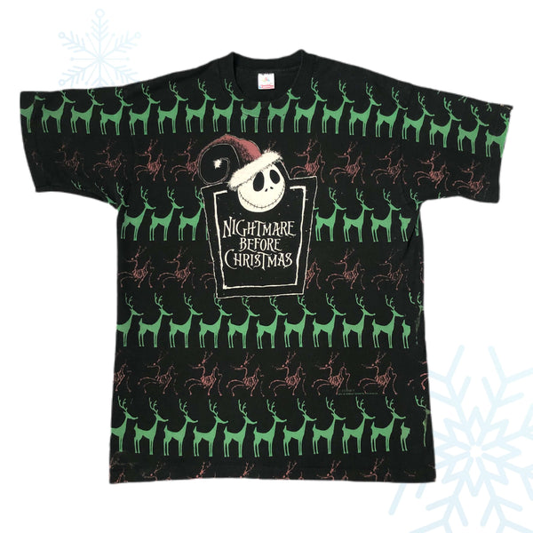 Vintage Disney 🎅 Before Santa Bad The Nightmare Christmas – Stanley T-Shirt DeSantis