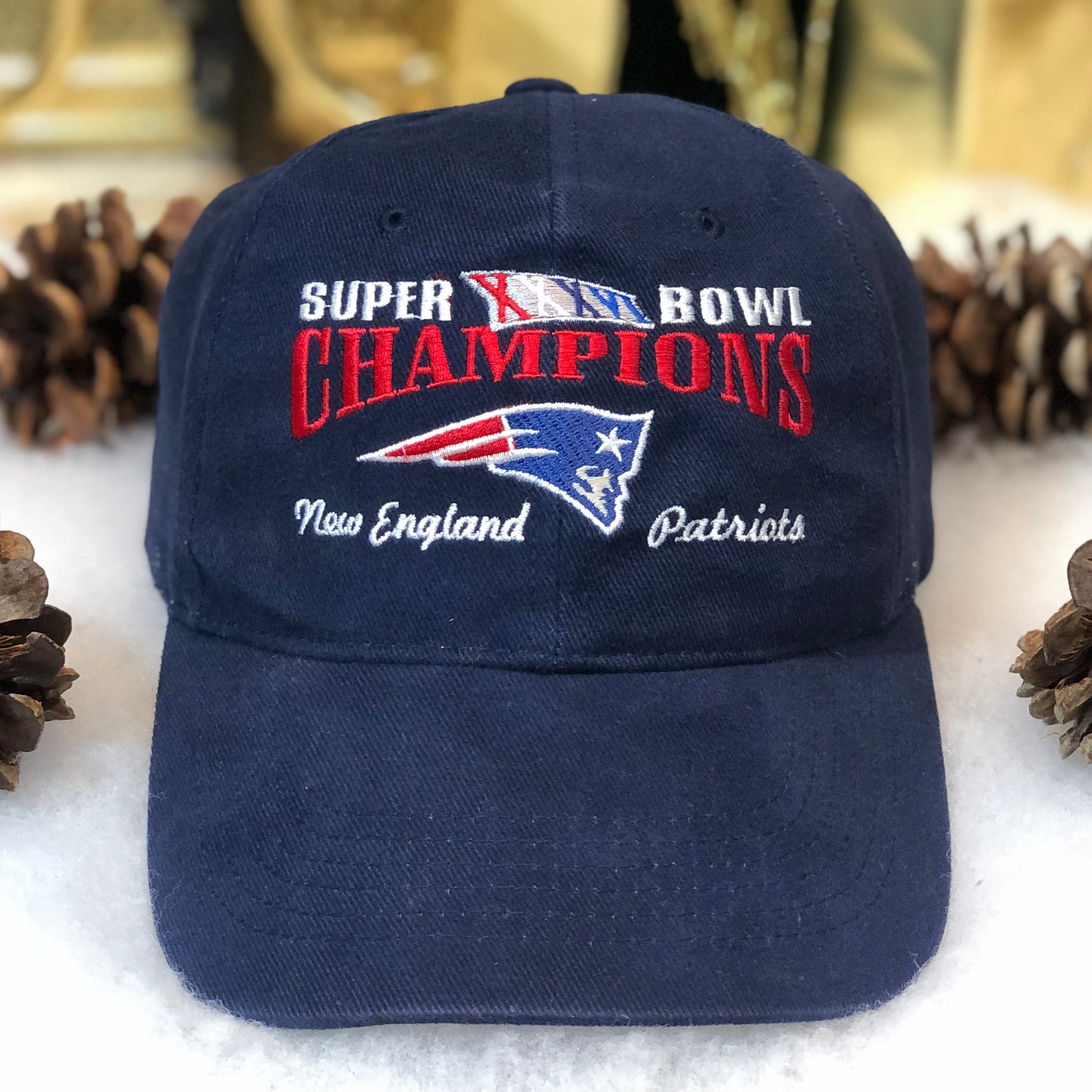 Vintage NFL New England Patriots Super Bowl XXXVI Champions Headmaster Strapback Hat