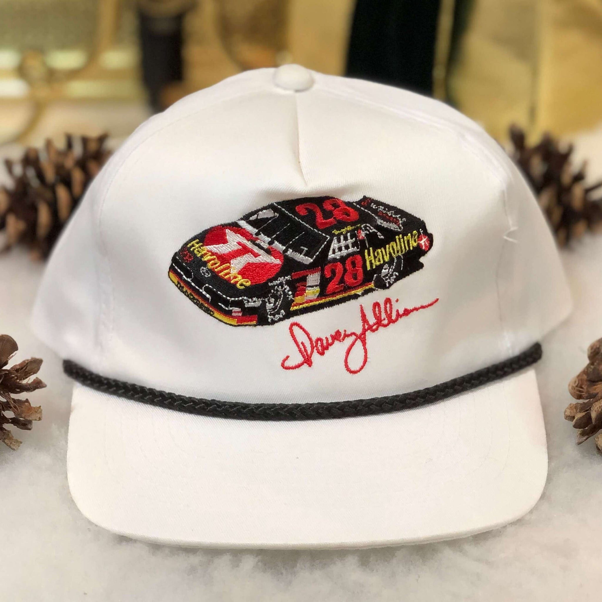 Vintage Deadstock NWOT NASCAR Davey Allison Texaco Havoline Racing Twill Snapback Hat