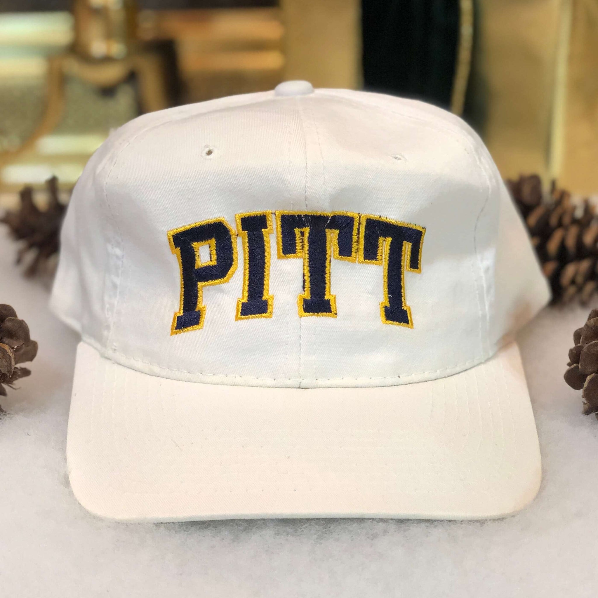 Vintage NCAA Pittsburgh Panthers Yupoong Twill Arch Snapback Hat