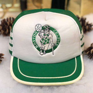 Vintage NBA Boston Celtics 3-Stripe Trucker Hat
