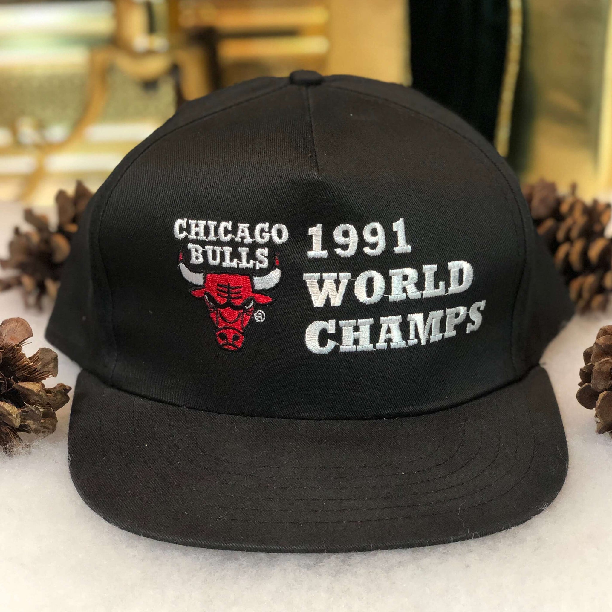 Vintage 1991 NBA Champions Chicago Bulls Twill Snapback Hat