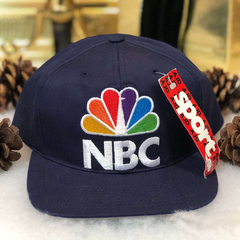 Vintage Deadstock NWT NBC Sports AJD Twill Snapback Hat