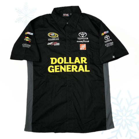 Vintage Deadstock NWOT NASCAR Dollar General Matt Kenseth Pit Crew Button Up Shirt (L)