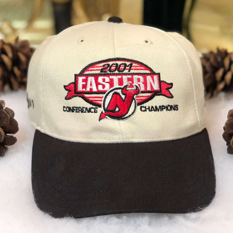 Vintage 2001 NHL New Jersey Devils Eastern Conference Champions New Era Strapback Hat