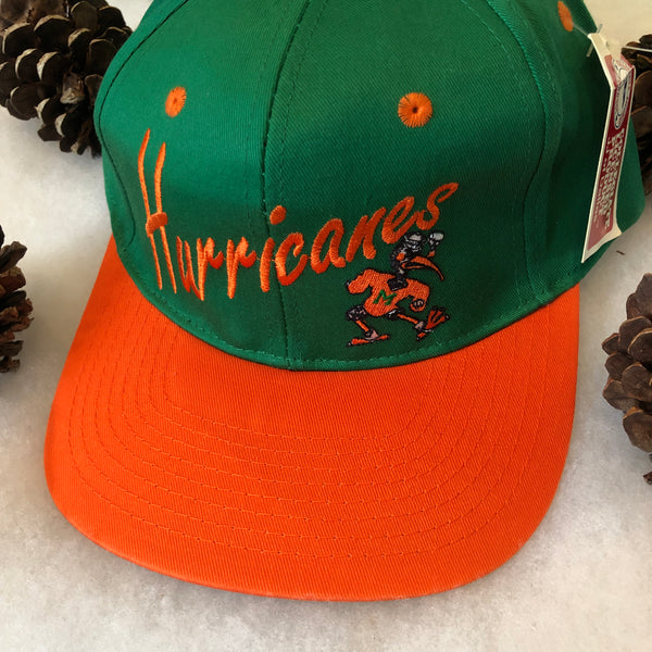 Vintage Deadstock NWT NCAA Miami Hurricanes Snapback Hat