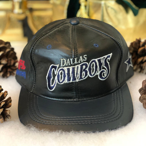 Vintage NFL Dallas Cowboys Leather Snapback Hat