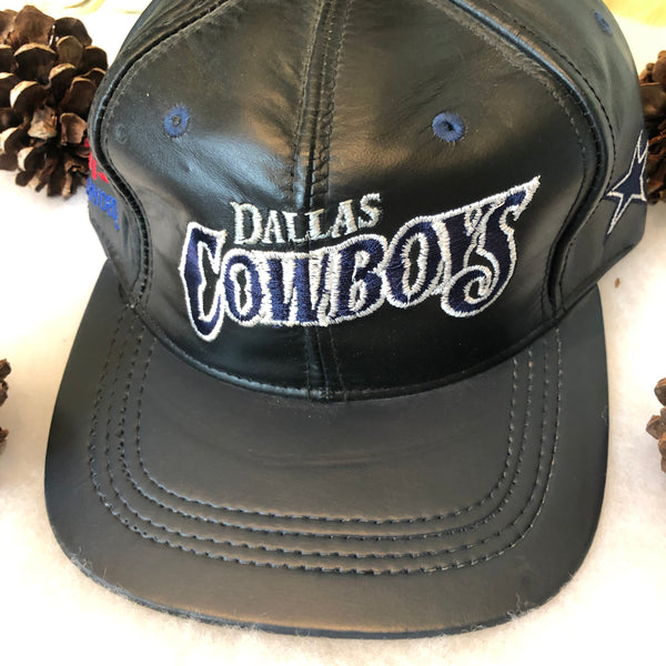 Vintage NFL Dallas Cowboys Leather Snapback Hat