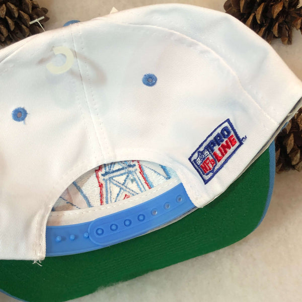 Vintage Deadstock NWT NFL Houston Oilers Logo Athletic Sharktooth Snapback Hat