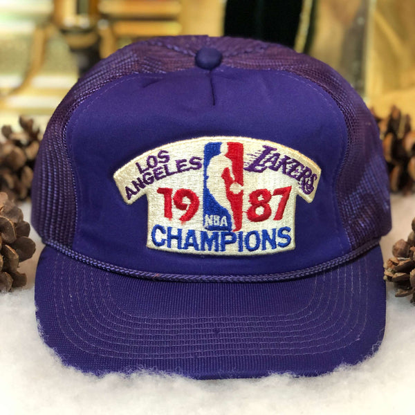 Vintage Deadstock NWOT NBA Los Angeles Lakers 1987 Champions Trucker Hat