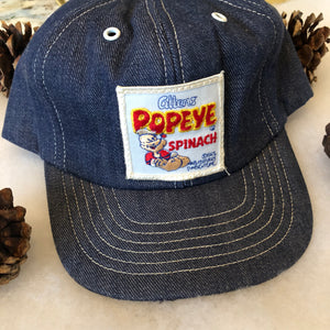 Vintage Popeye the Sailor Popeye Spinach Denim Snapback Hat