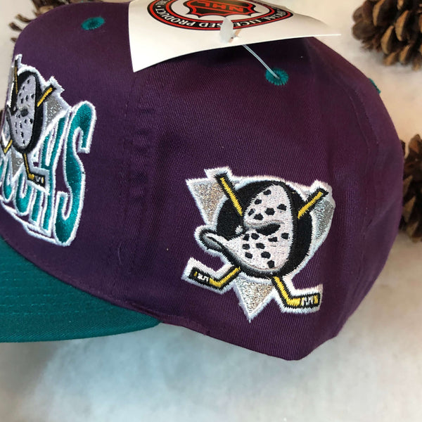 Vintage Deadstock NWT NHL Anaheim Mighty Ducks Wave Snapback Hat
