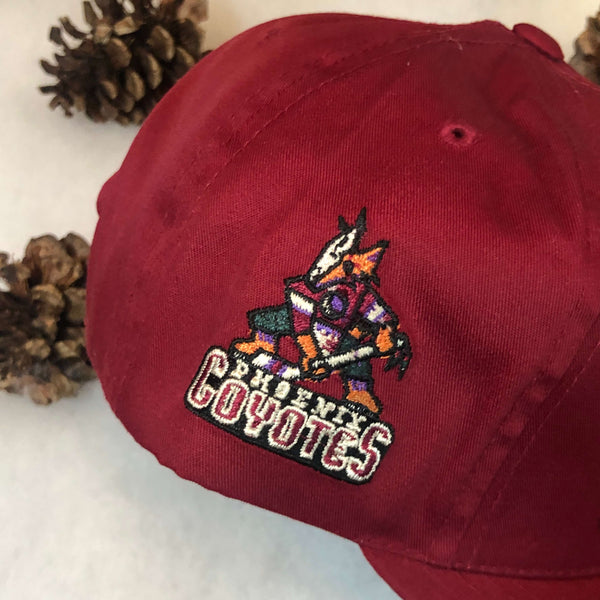 Vintage Deadstock NWT NHL Phoenix Coyotes Annco License Plate Twill Snapback Hat