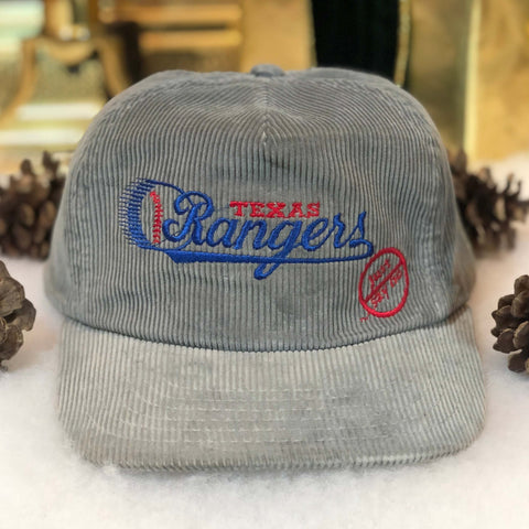 Vintage MLB Texas Rangers "Just Say No" TrueValue Corduroy Snapback Hat
