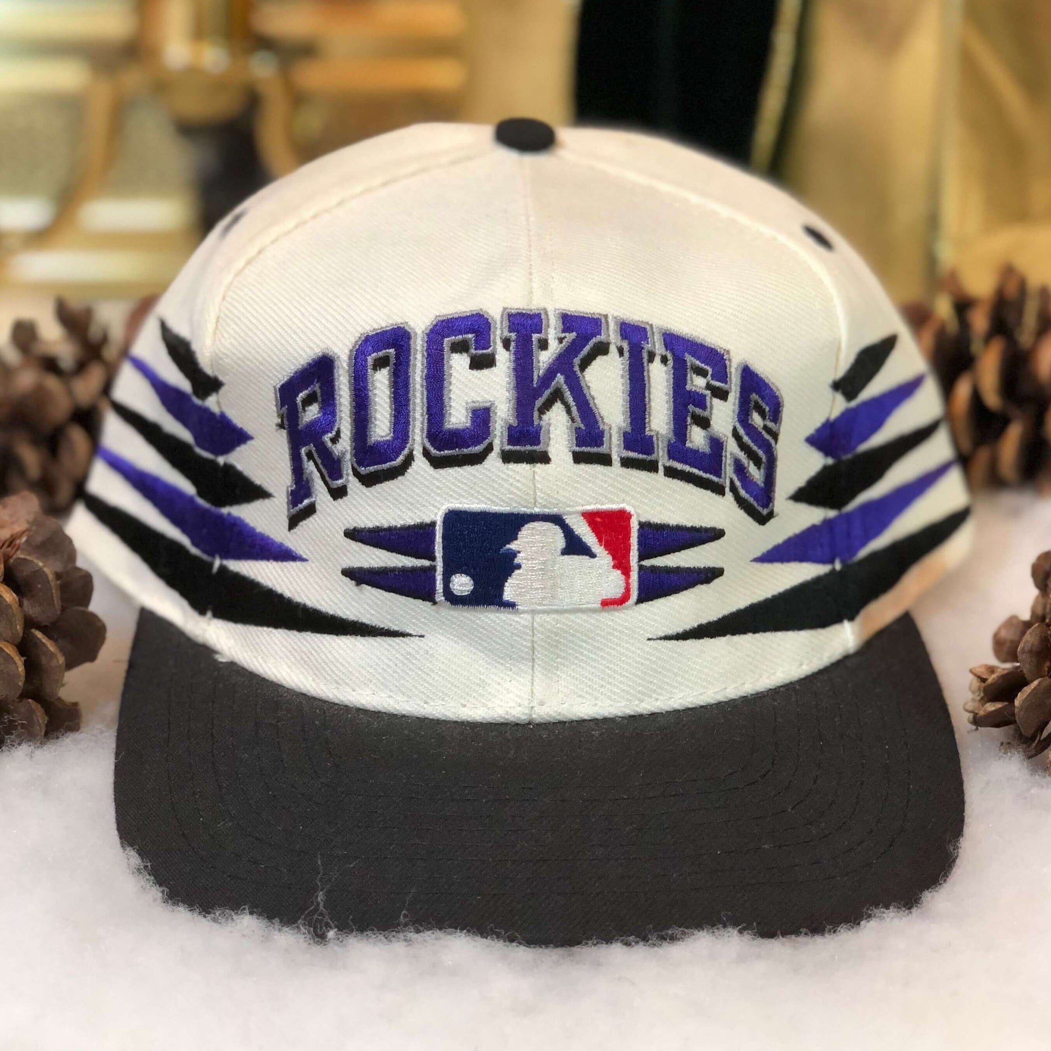 Vintage Deadstock NWOT MLB Colorado Rockies Logo Athletic Diamond Snapback Hat