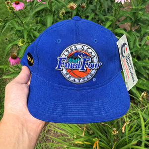 Vintage Deadstock NWT Sports Specialties Backscript 1995 NCAA Final Four Seattle Snapback Hat