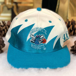 Vintage Deadstock NWOT NBA Charlotte Hornets Logo Athletic Sharktooth Snapback Hat