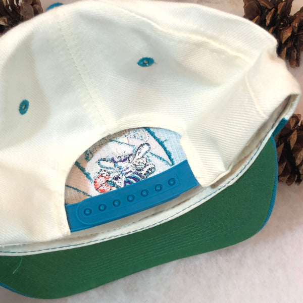Vintage Deadstock NWOT NBA Charlotte Hornets Logo Athletic Sharktooth Snapback Hat