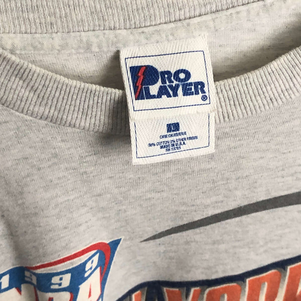 Vintage 1999 NBA Playoffs New York Knicks Pro Player T-Shirt (L)