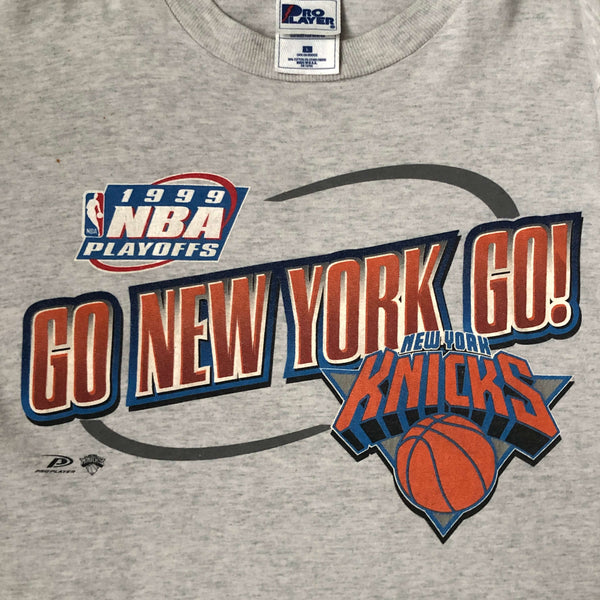 Vintage 1999 NBA Playoffs New York Knicks Pro Player T-Shirt (L)
