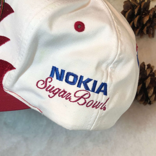 Vintage NCAA Florida State Seminoles Nokia Sugar Bowl Logo 7 Sharktooth Snapback Hat