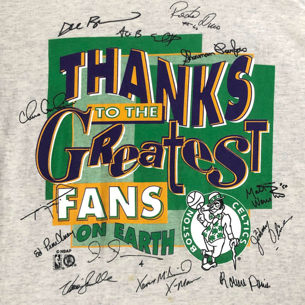 Vintage NBA Boston Celtics "Thanks to the Greatest Fans On Earth" Salem Sportswear T-Shirt (L)