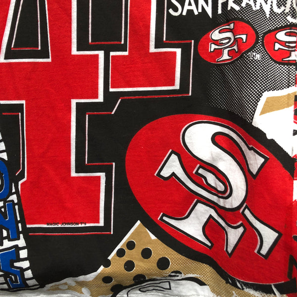 Vintage Deadstock NWOT NFL Super Bowl XXIX Champions San Francisco 49ers All Over Print T-Shirt