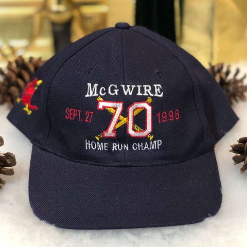 Vintage 1998 MLB Home Run Champ Mark McGwire 70 Home Runs Wool Snapback Hat