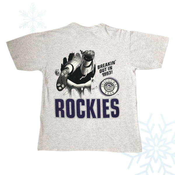 Vintage 1993 MLB Colorado Rockies Nutmeg Mills T-Shirt (L)