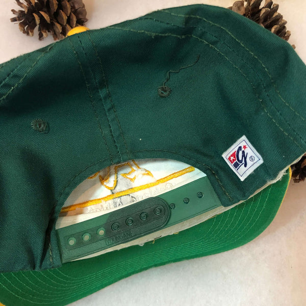 Vintage MLB Oakland Athletics The Game Split Bar Glue Tag Twill Snapback Hat