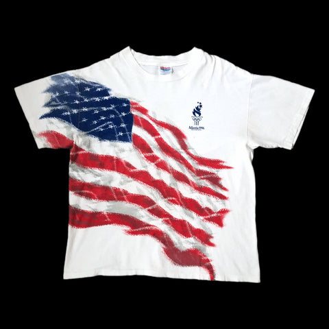 Vintage 1996 Atlanta Olympics USA Flag T-Shirt (L)