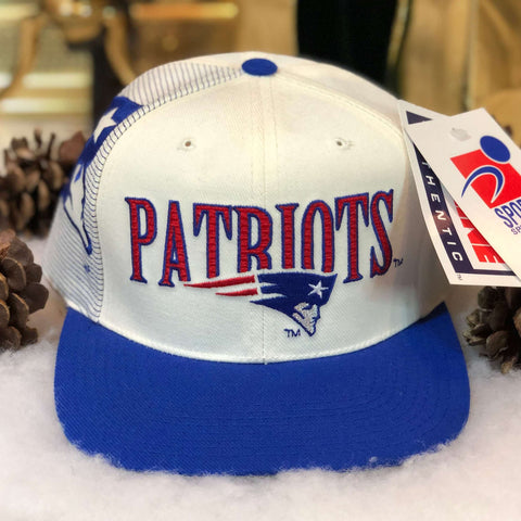 Vintage Deadstock NWT NFL New England Patriots Sports Specialties Laser Snapback Hat