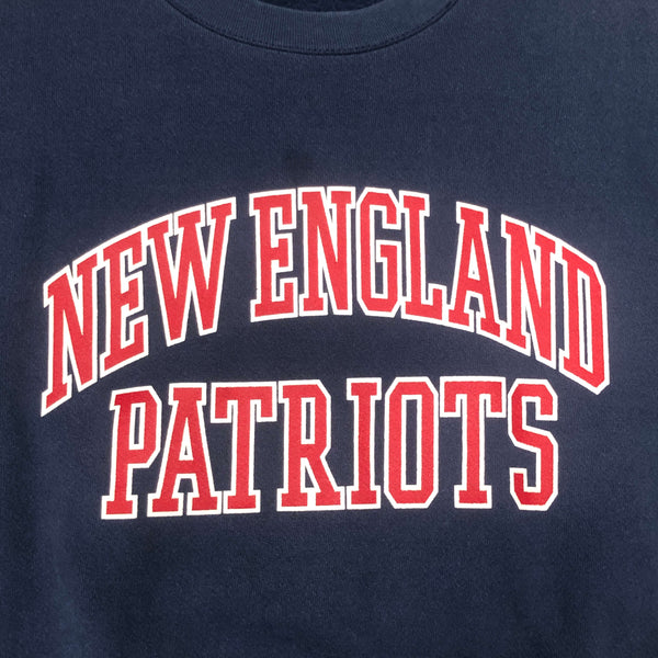 NFL New England Patriots Navy Spellout Crewneck Sweatshirt