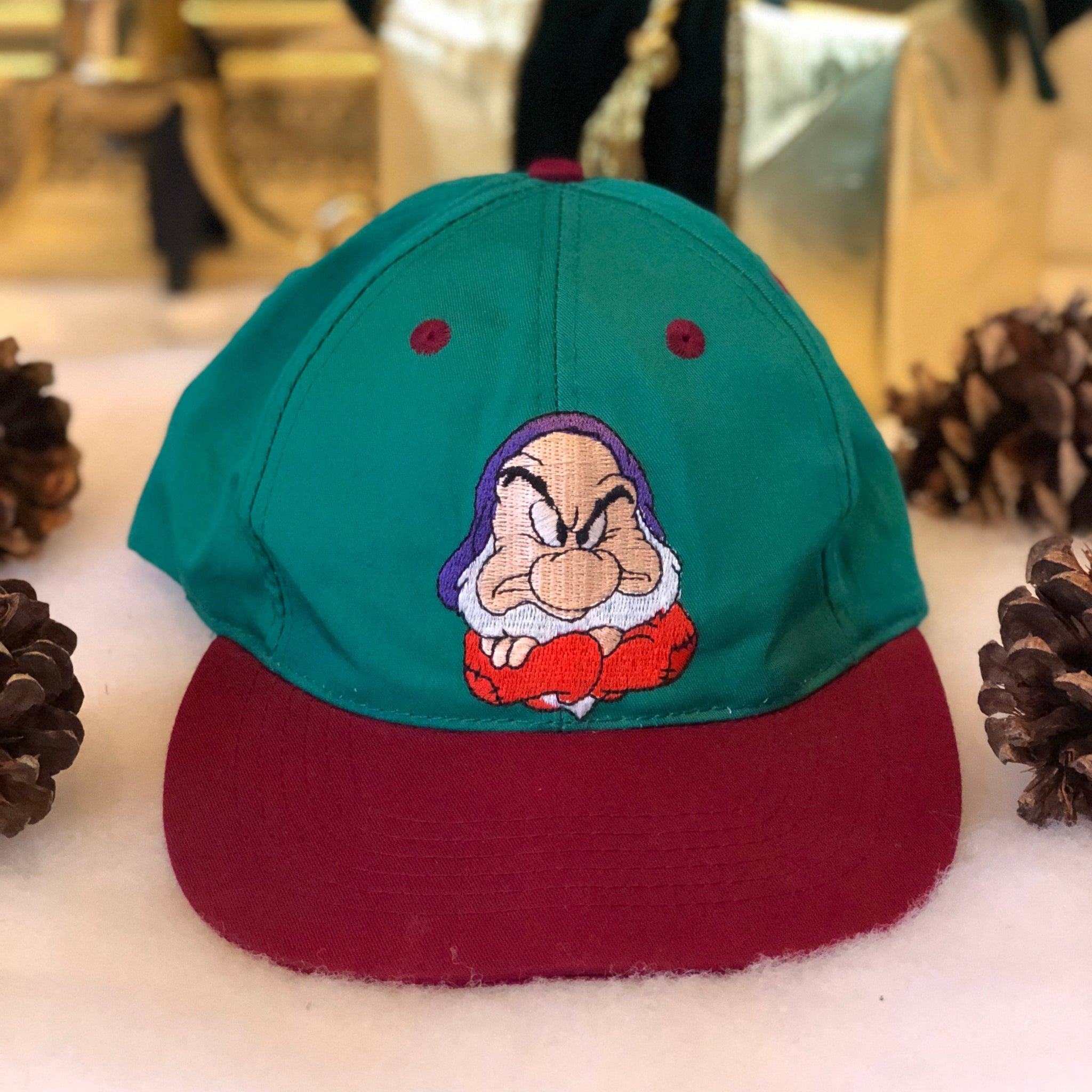 Vintage Disney Snow White Grumpy Youth Snapback Hat