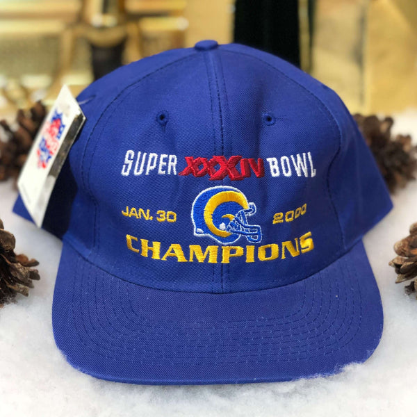 Vintage NWT NFL St. Louis Rams Super Bowl XXXIV Champs Snapback Hat – 