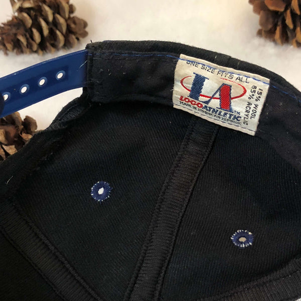 Vintage NFL Dallas Cowboys Logo Athletic Black Sharktooth Snapback Hat