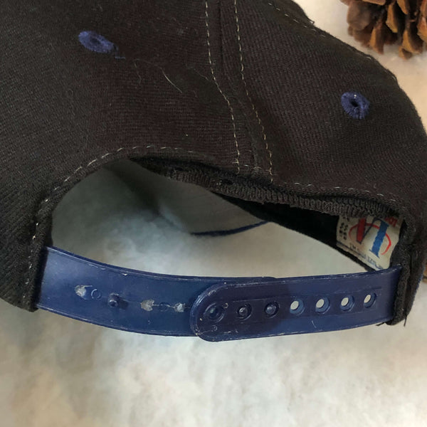 Vintage NFL Dallas Cowboys Logo Athletic Black Sharktooth Snapback Hat