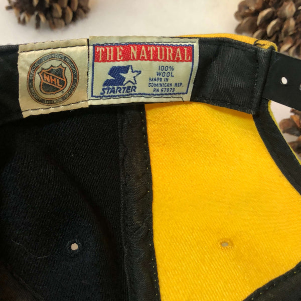 Vintage NHL Boston Bruins Starter Pinwheel Wool Snapback Hat